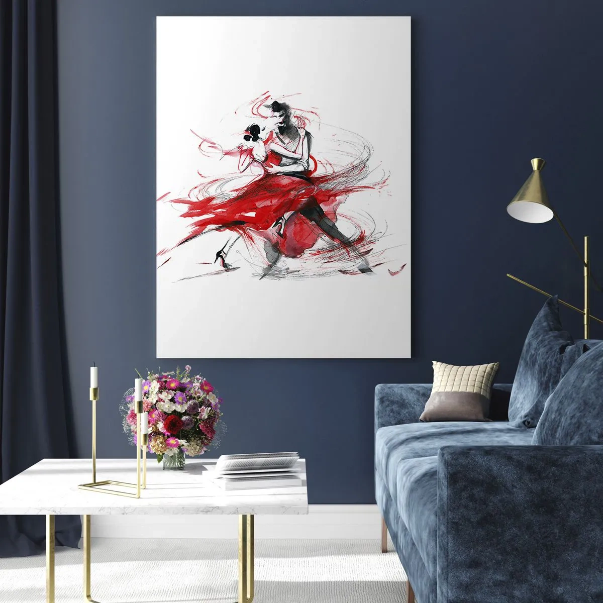 Glass picture - Tango - Rhythm of Passion - 50x70 cm