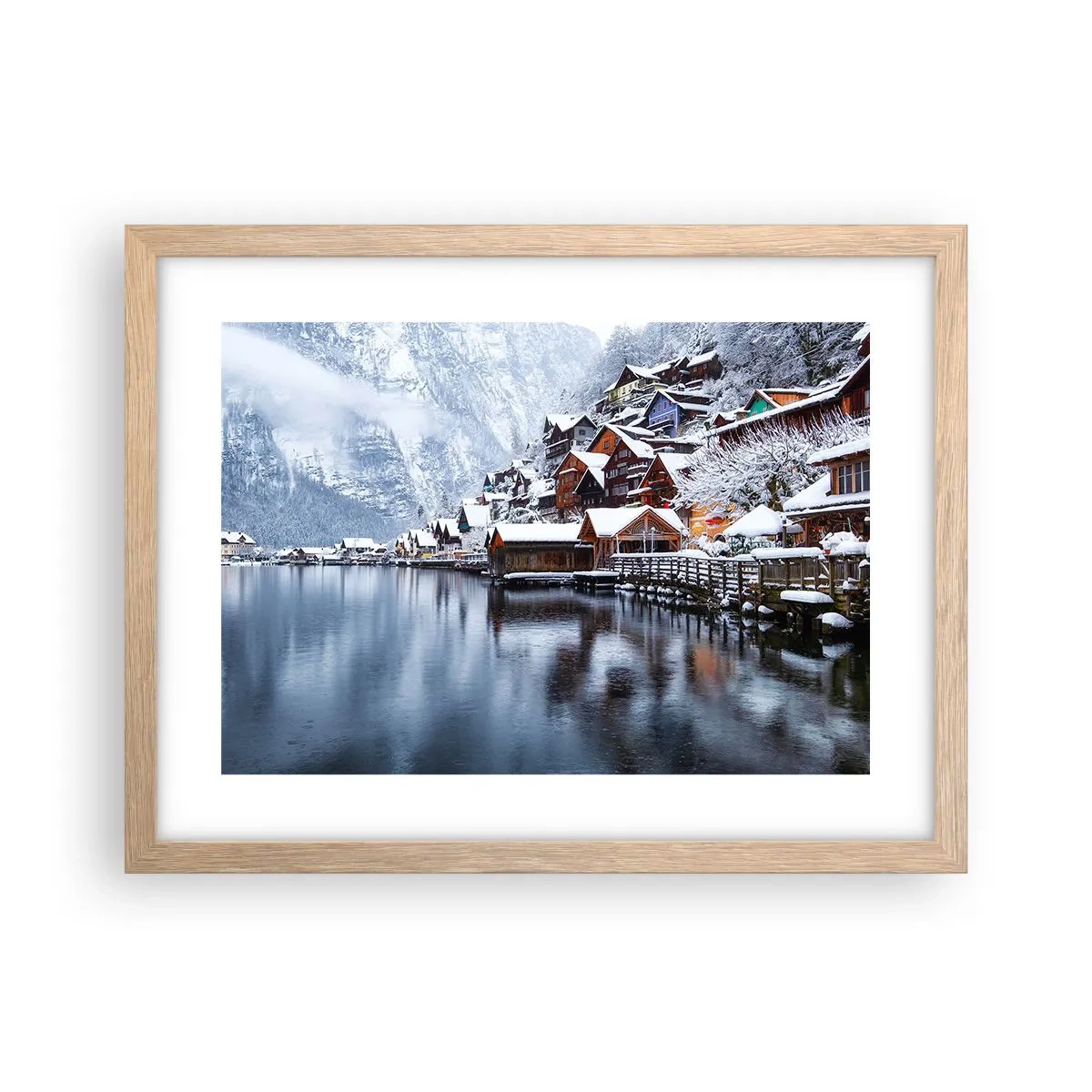 Poster in light oak frame - In Winter Decoration - 40x30 cm