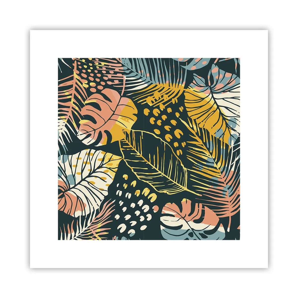 Poster - Leafy Fantasy - 30x30 cm