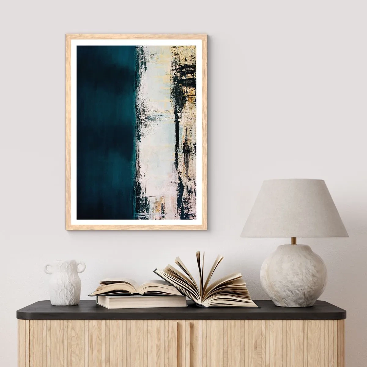 Poster in light oak frame - Horizontal Compostion - 40x50 cm