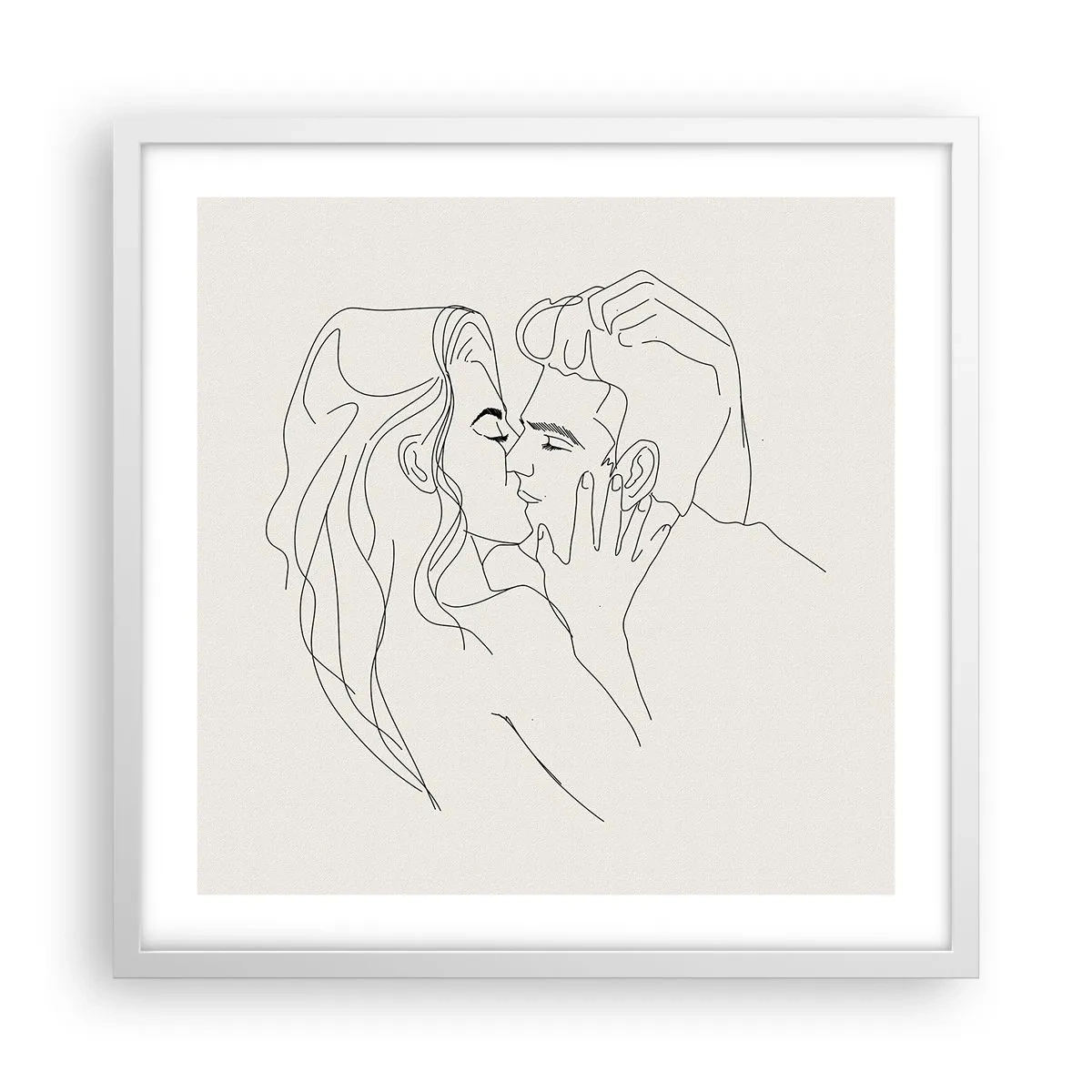 Poster in white frmae - Tangled up by a Feeling - 50x50 cm