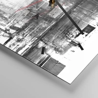 Clock face with lines