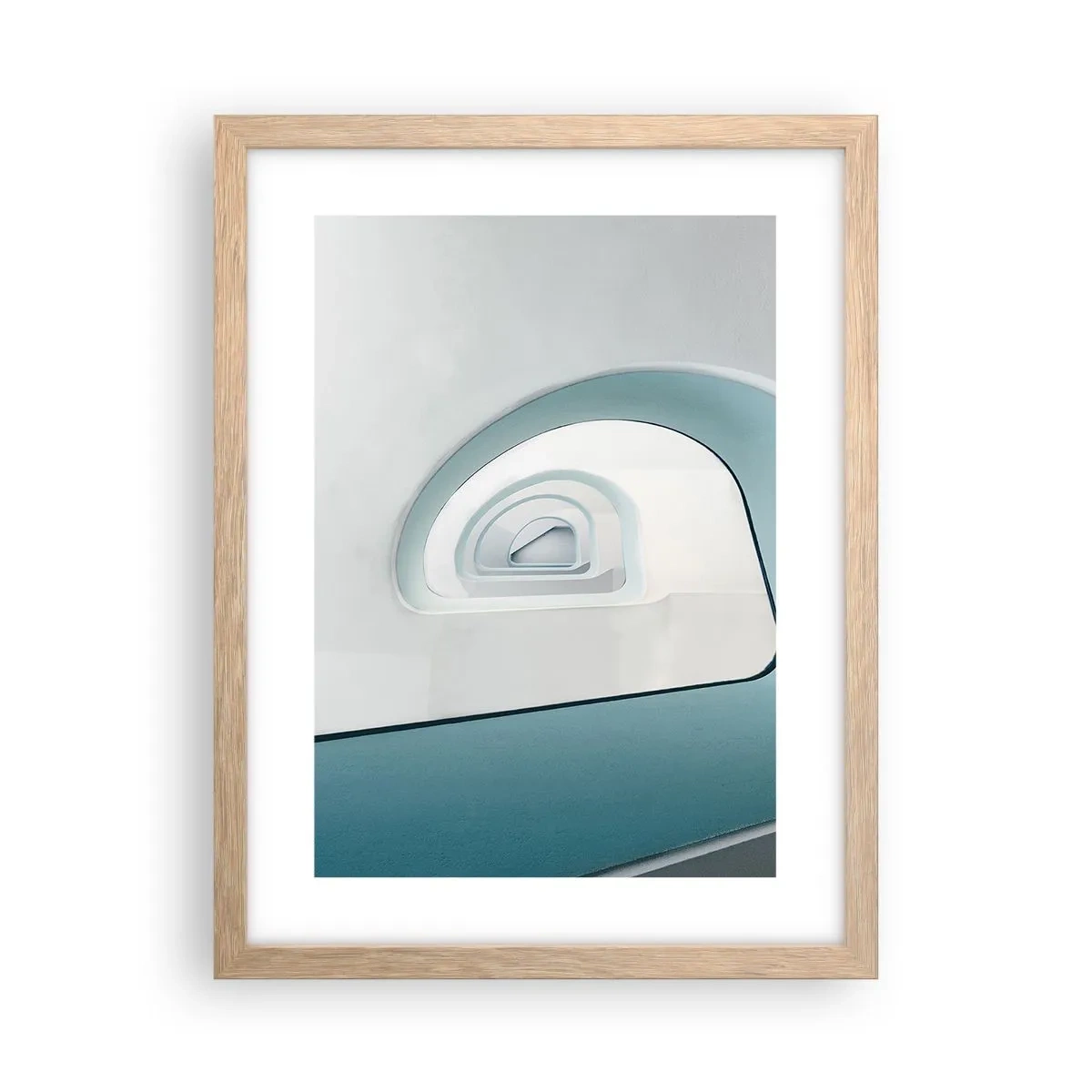 Poster in light oak frame - To the Bottom of Blue - 30x40 cm
