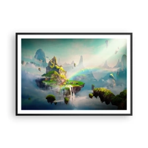 Poster in black frame - Internal Heaven - Happy Islands - 100x70 cm