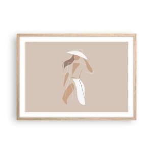 Poster in light oak frame - Fashion Is Fun - 70x50 cm