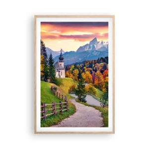 Poster in light oak frame - Landscape Like a Picture - 61x91 cm