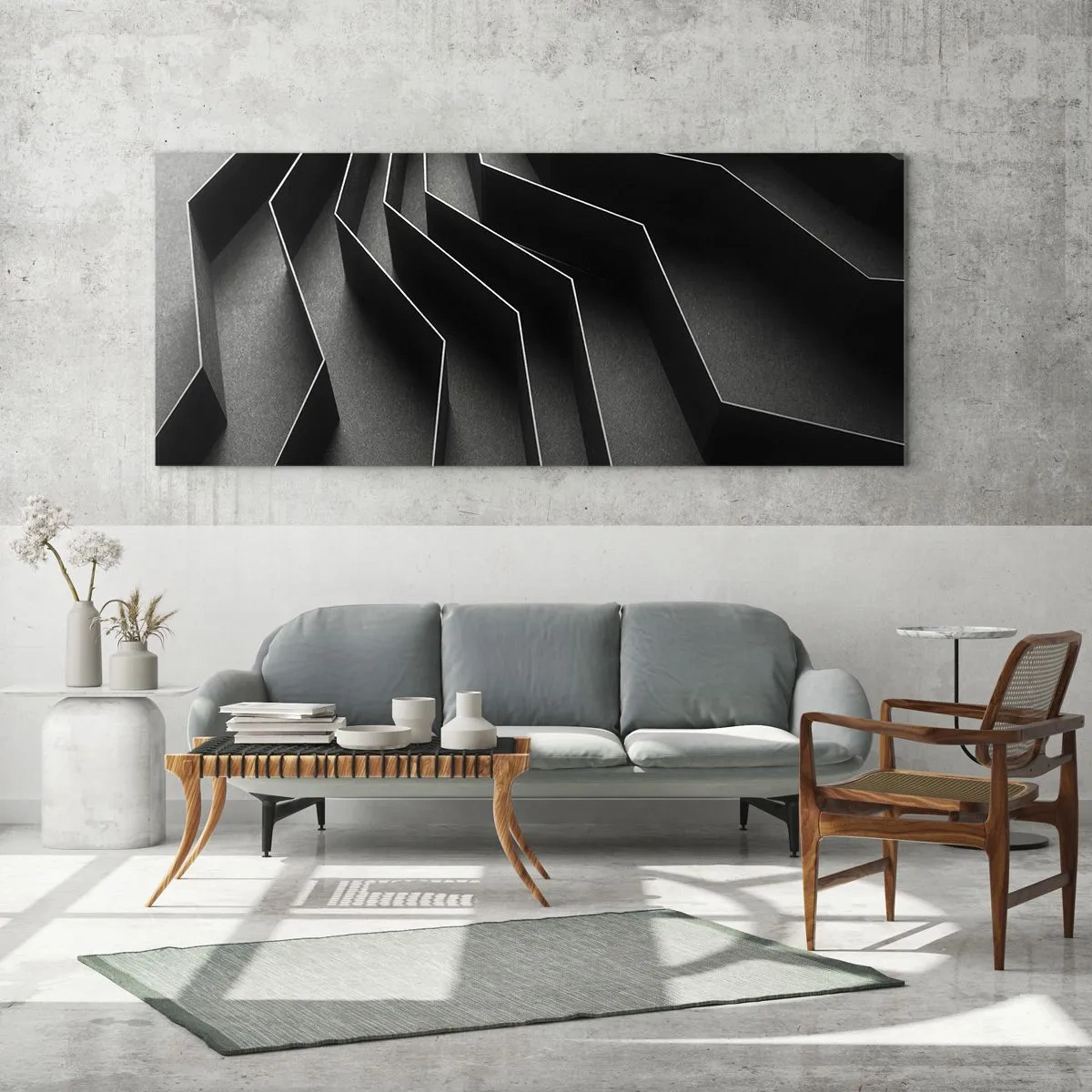 Glass picture - Spacial Order - 160x50 cm