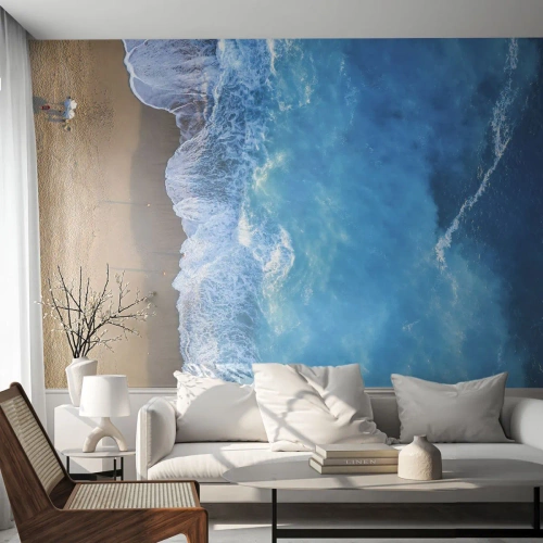 Photo Wallpaper Premium Sand - Power of the Blue - Landscape, Beach, Sea - 350x256 cm