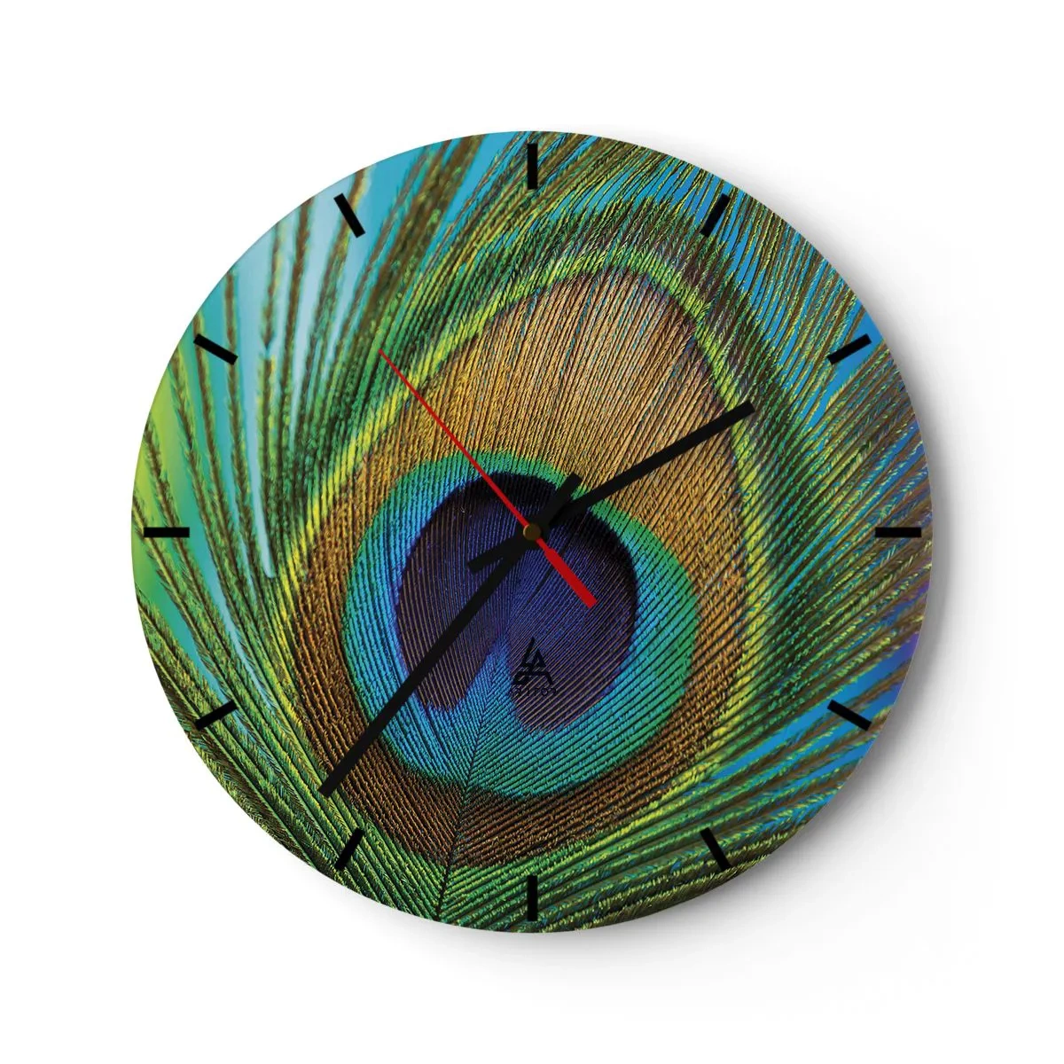 Wall clock - Clock on glass - Eye to Eye - 40x40 cm