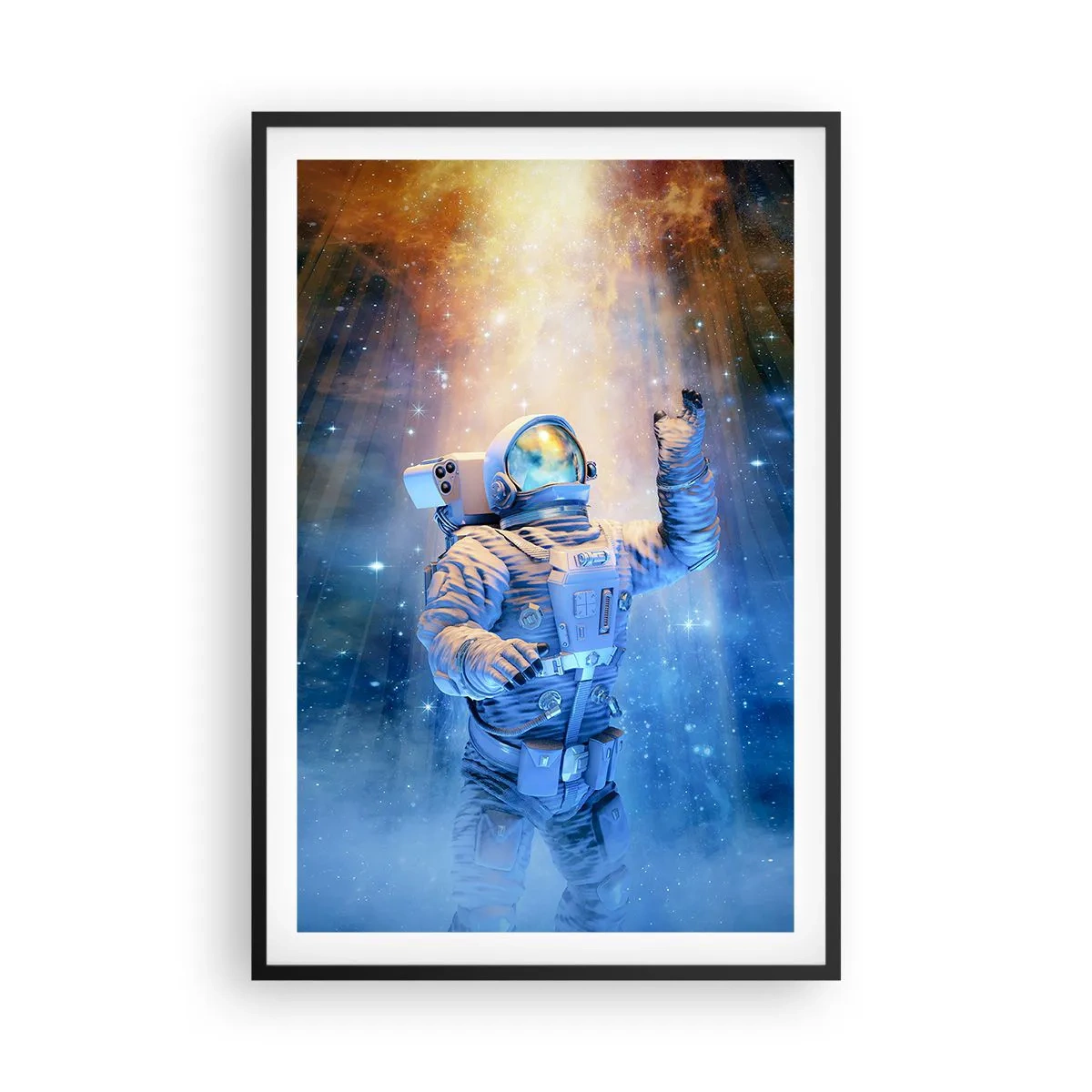 Poster in black frame - Finally at the Destination - 61x91 cm