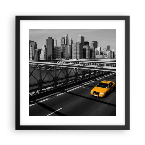 Poster in black frame - Colour of a Big City - 40x40 cm