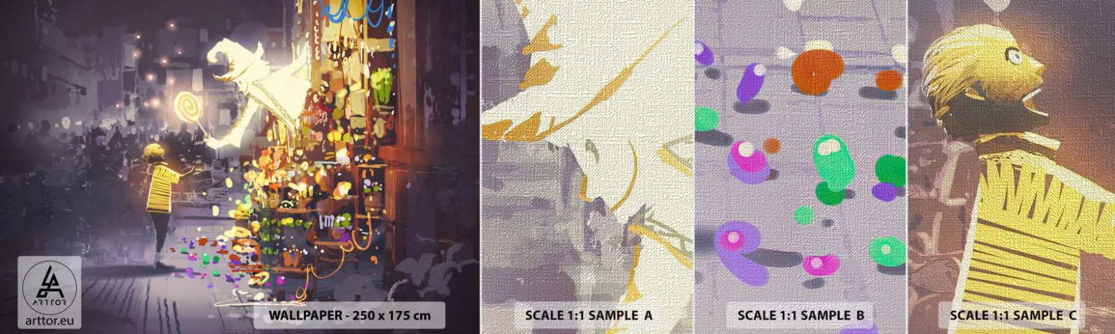 Photo Wallpaper Sample Premium Canvas - Magic Exists - Abstraction, Fantasy, For children - 100x30 cm