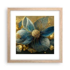Poster in light oak frame - Blossoming in Gold - 30x30 cm