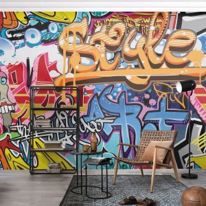 Photo Wallpaper Premium Sand - Murals, Murals, Murals… - Graffiti, Piece, Modern Pattern - 500x350 cm