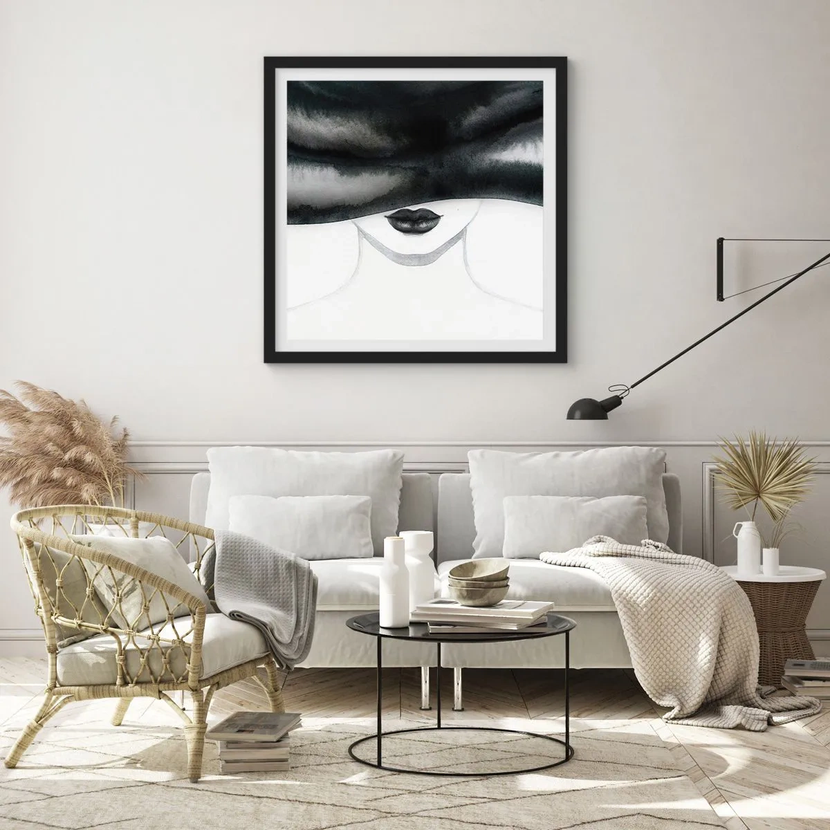 Poster in black frame - Sensual Secret - 60x60 cm