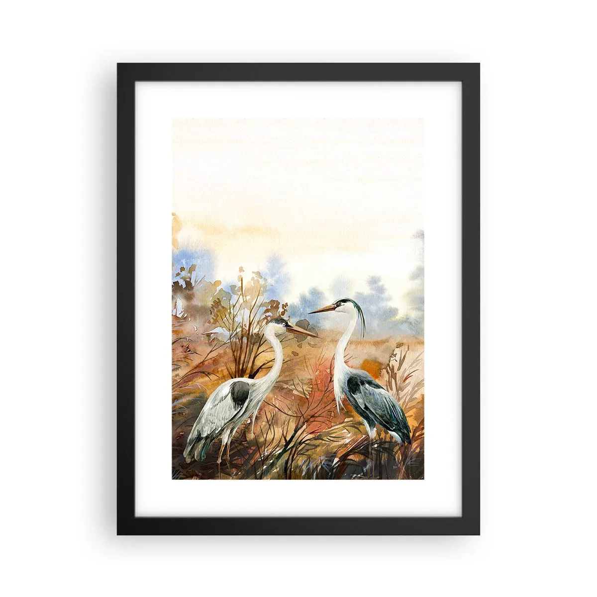 Poster in black frame - Where to in Autumn? - 30x40 cm
