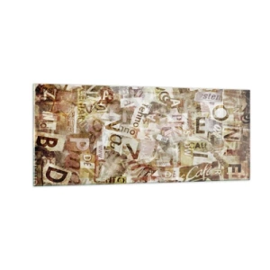 Glass picture - Jumbled up Words - 100x40 cm