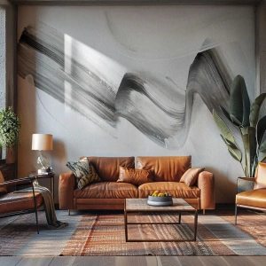 Self-Adhesive Photo Wallpaper Deluxe Sticker - Casually for Fun - Minimalism, Abstraction, Brush - 150x105 cm