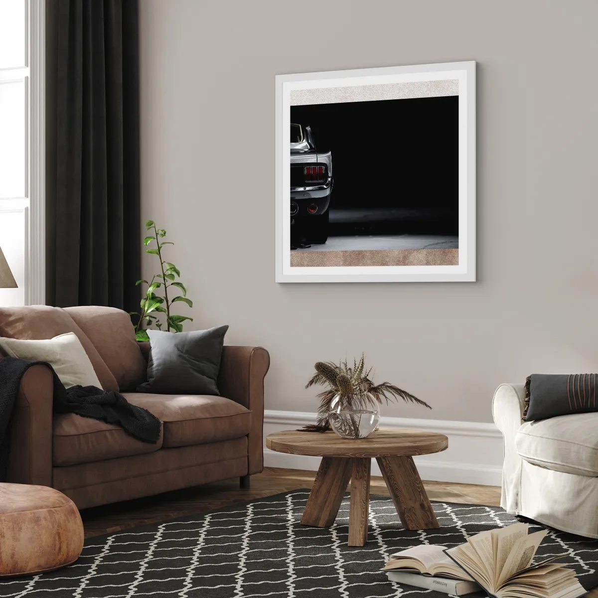 Poster in white frmae - Charm of the Classic - 40x40 cm