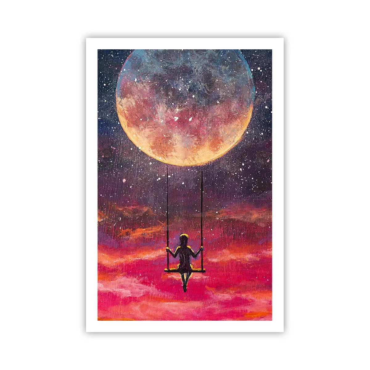 Poster - Swinging in the Clouds - 61x91 cm