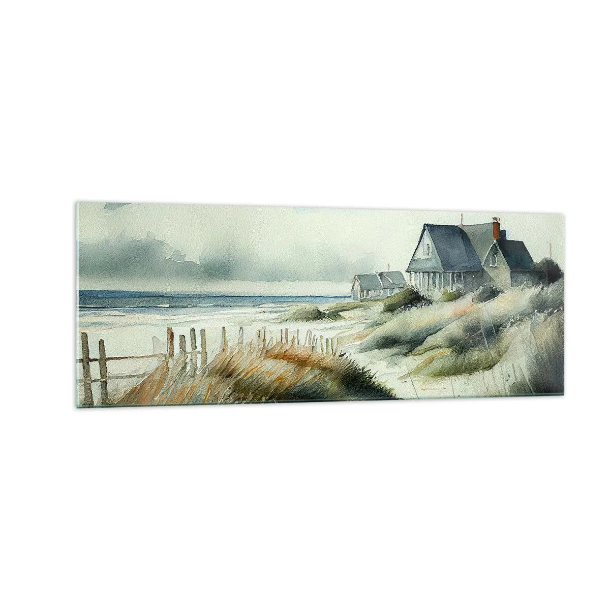 Glass picture - Away from the Hustle and Bustle - 140x50 cm