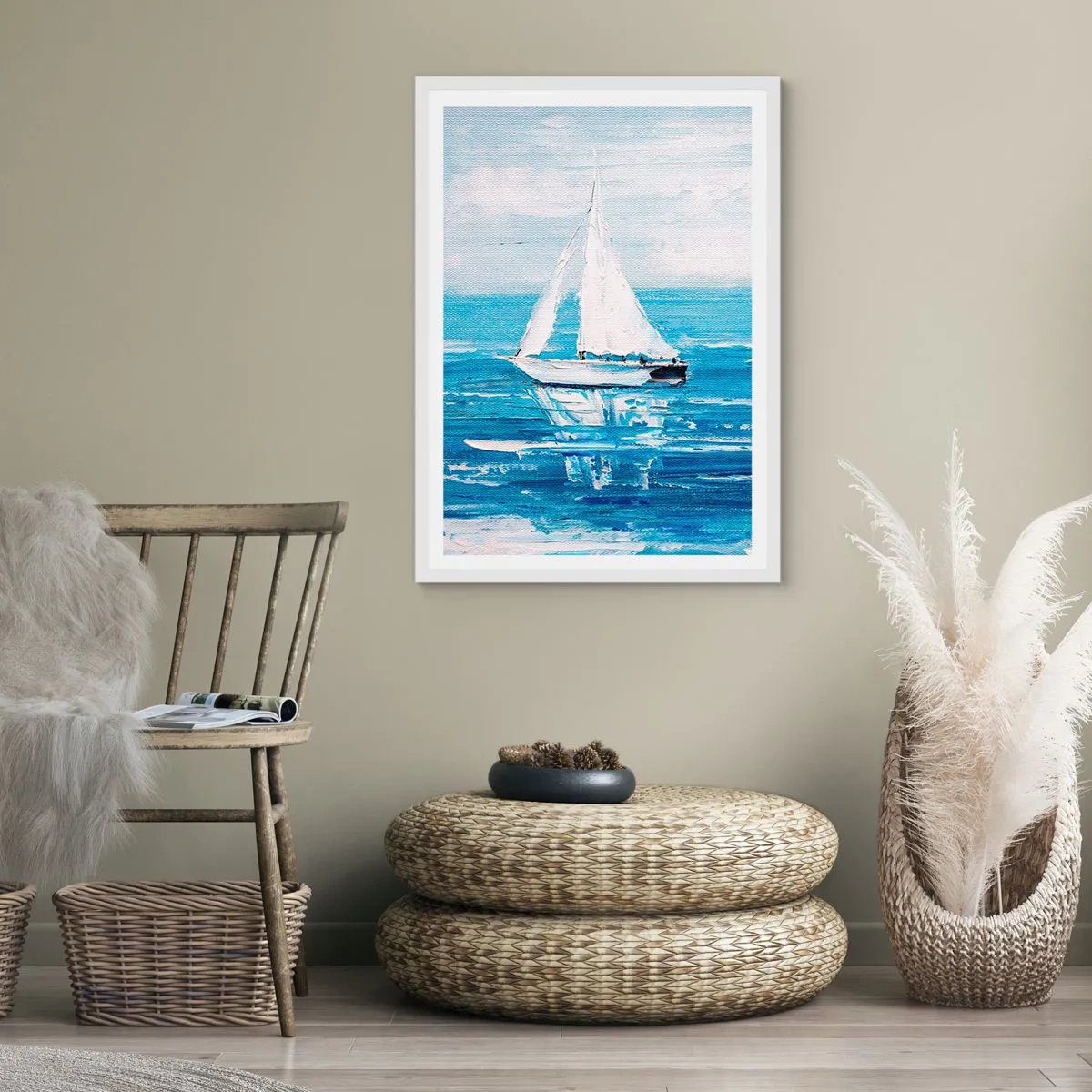 Poster in white frmae - With a Friend by the Side - 50x70 cm