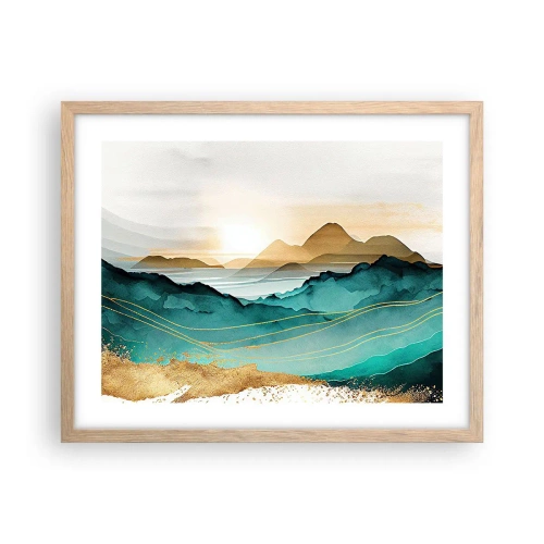 Poster in light oak frame - On the Verge of Abstract - Landscape - 50x40 cm