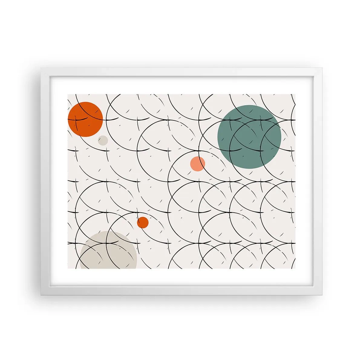 Poster in white frmae - In the Spirit of Pop-art - 50x40 cm