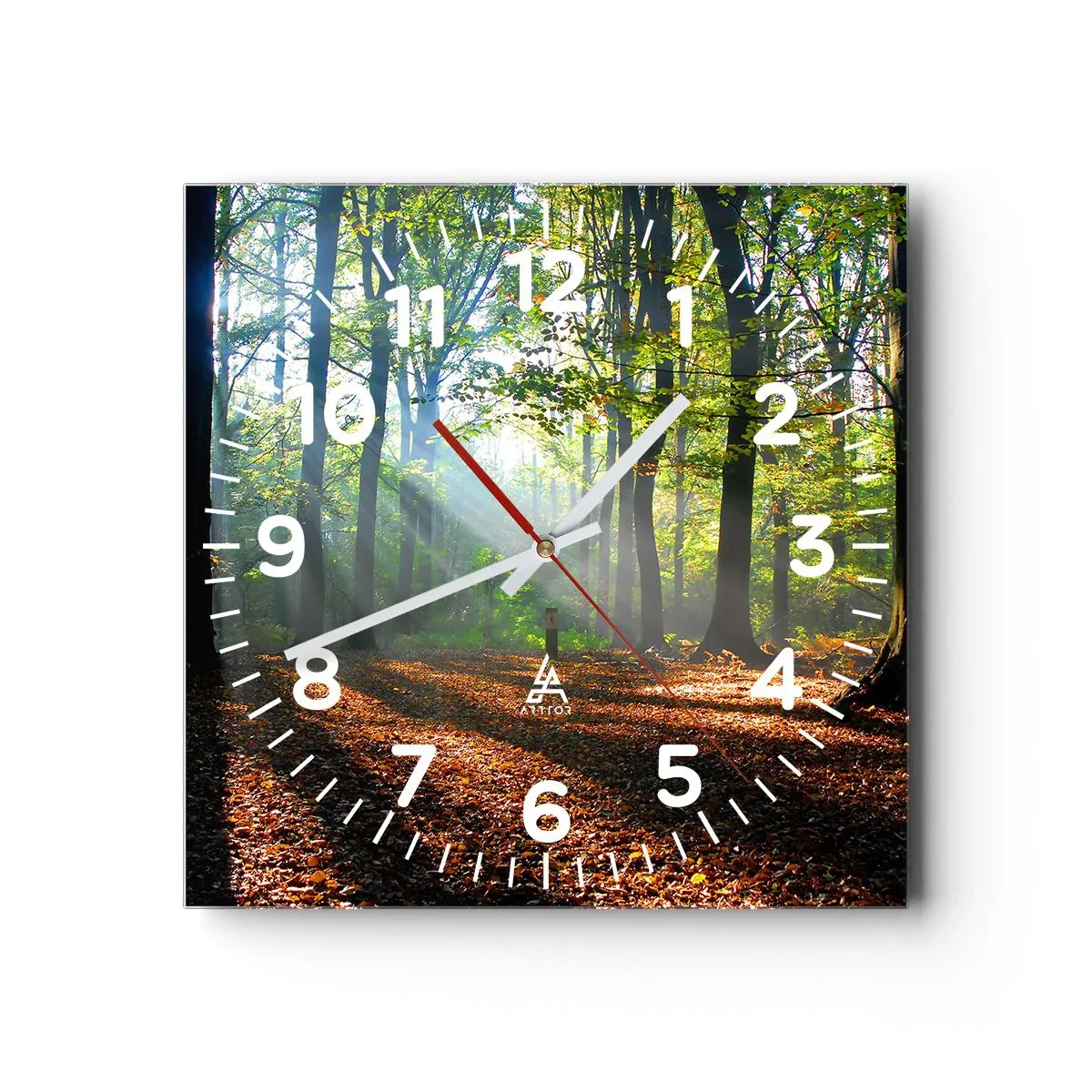 Wall clock - Clock on glass - Highs And Lows - 40x40 cm