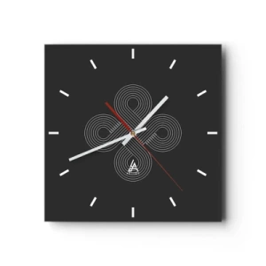 Wall clock - Clock on glass - In Celtic Spirit - 40x40 cm