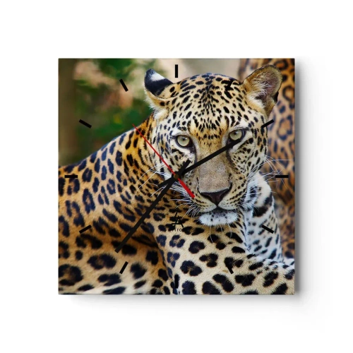 Wall clock - Clock on glass - Wild and Calm - 40x40 cm