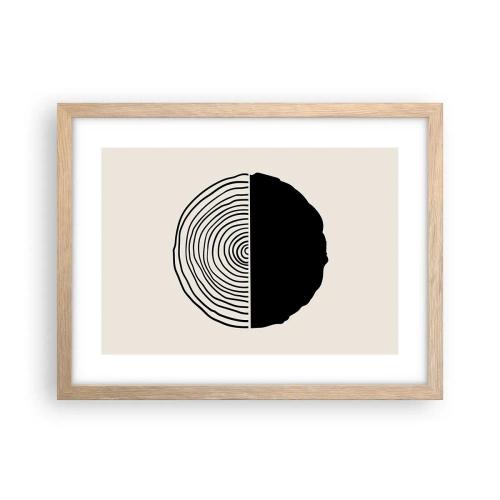 Poster in light oak frame - Half-half - 40x30 cm