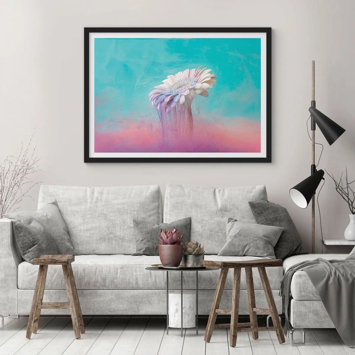 Poster in black frame - Afterlife of Flowers - 100x70 cm