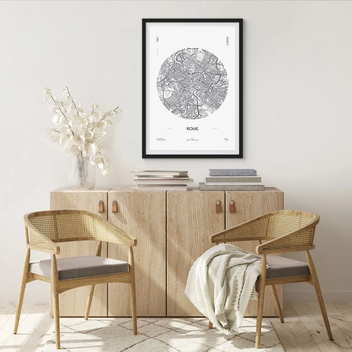 Poster in black frame - Anatomy of Rome - 70x100 cm