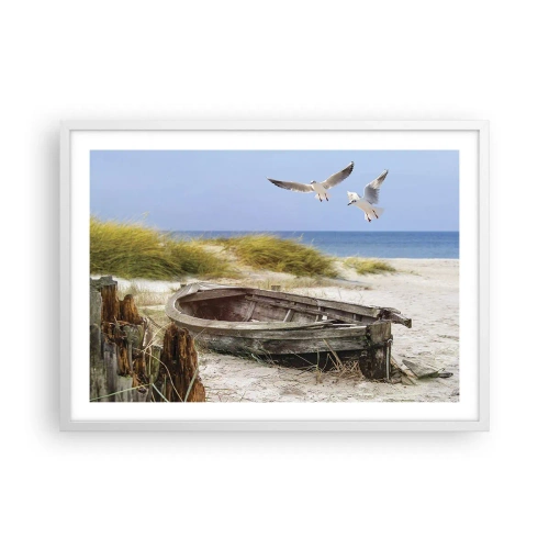 Poster in white frmae - Bathed in the Sun - 70x50 cm
