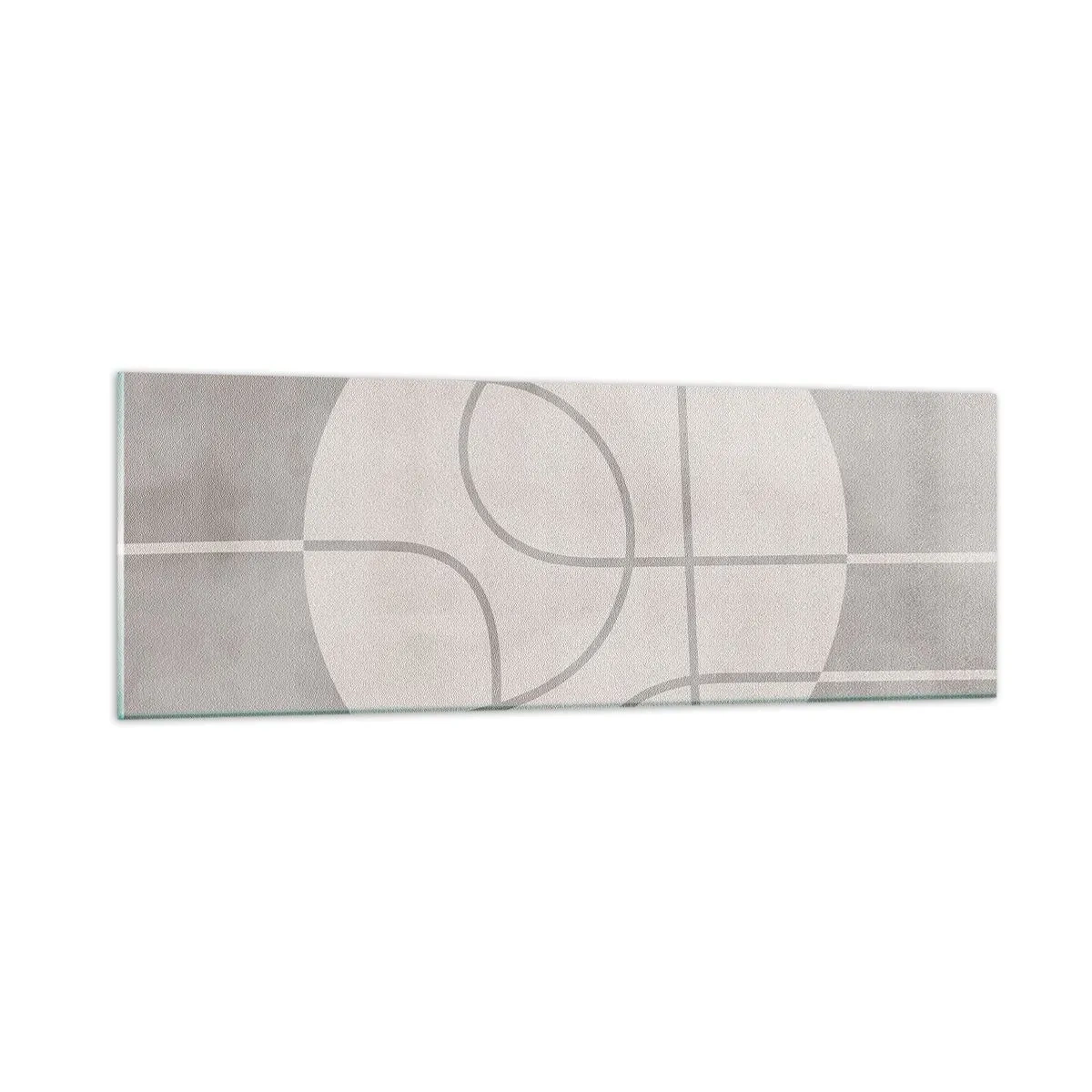 Glass picture - Circular and Straight - 90x30 cm