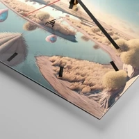 Clock face with lines