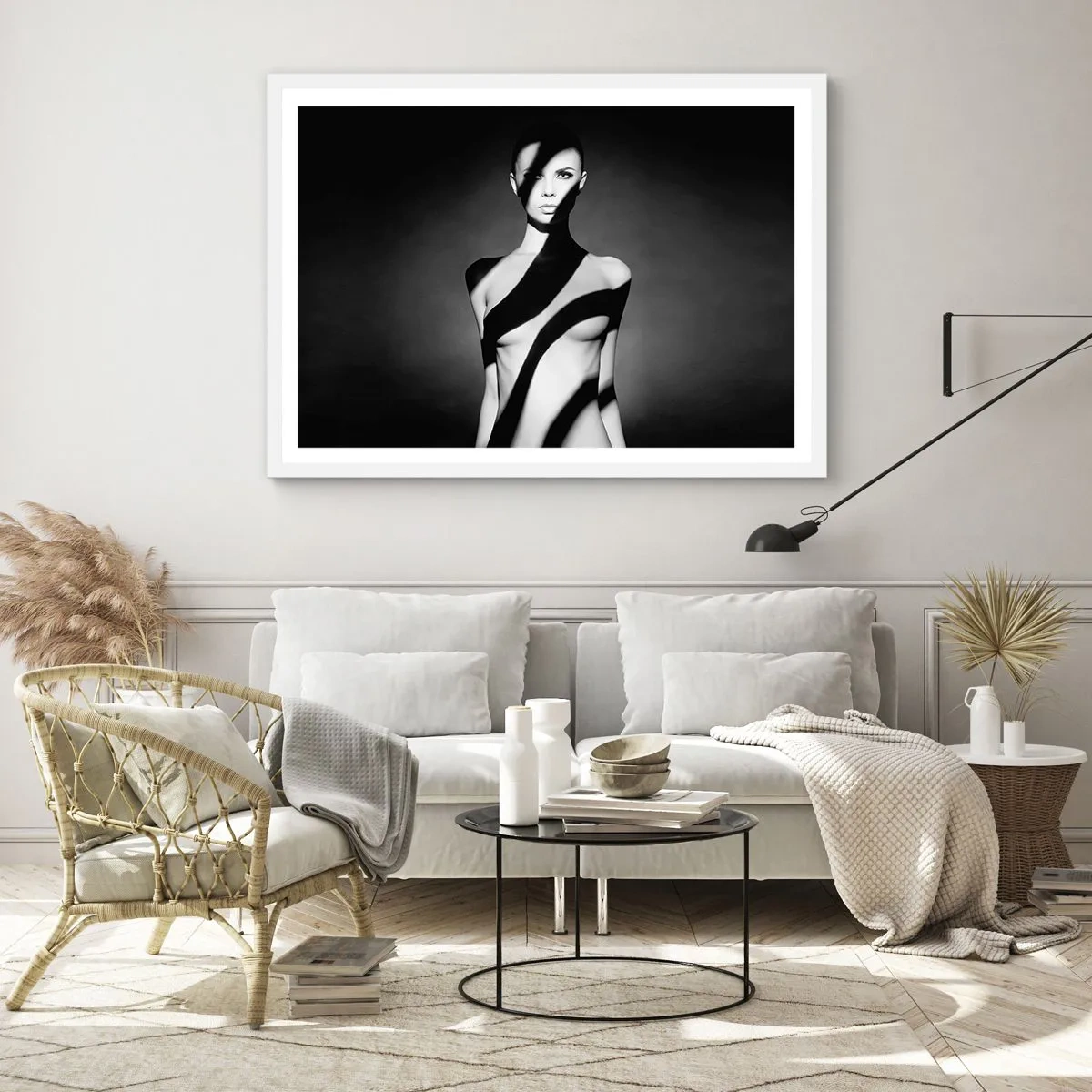 Poster in white frmae - In the Light and in the Shadow - 100x70 cm