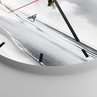 Clock face with lines