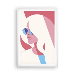 Poster in white frmae - She Was a Blonde Girl… - 61x91 cm