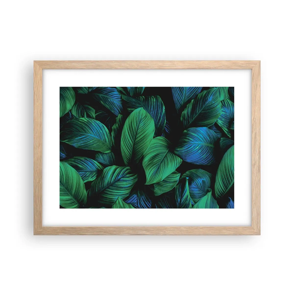 Poster in light oak frame - In a Green Crowd - 40x30 cm