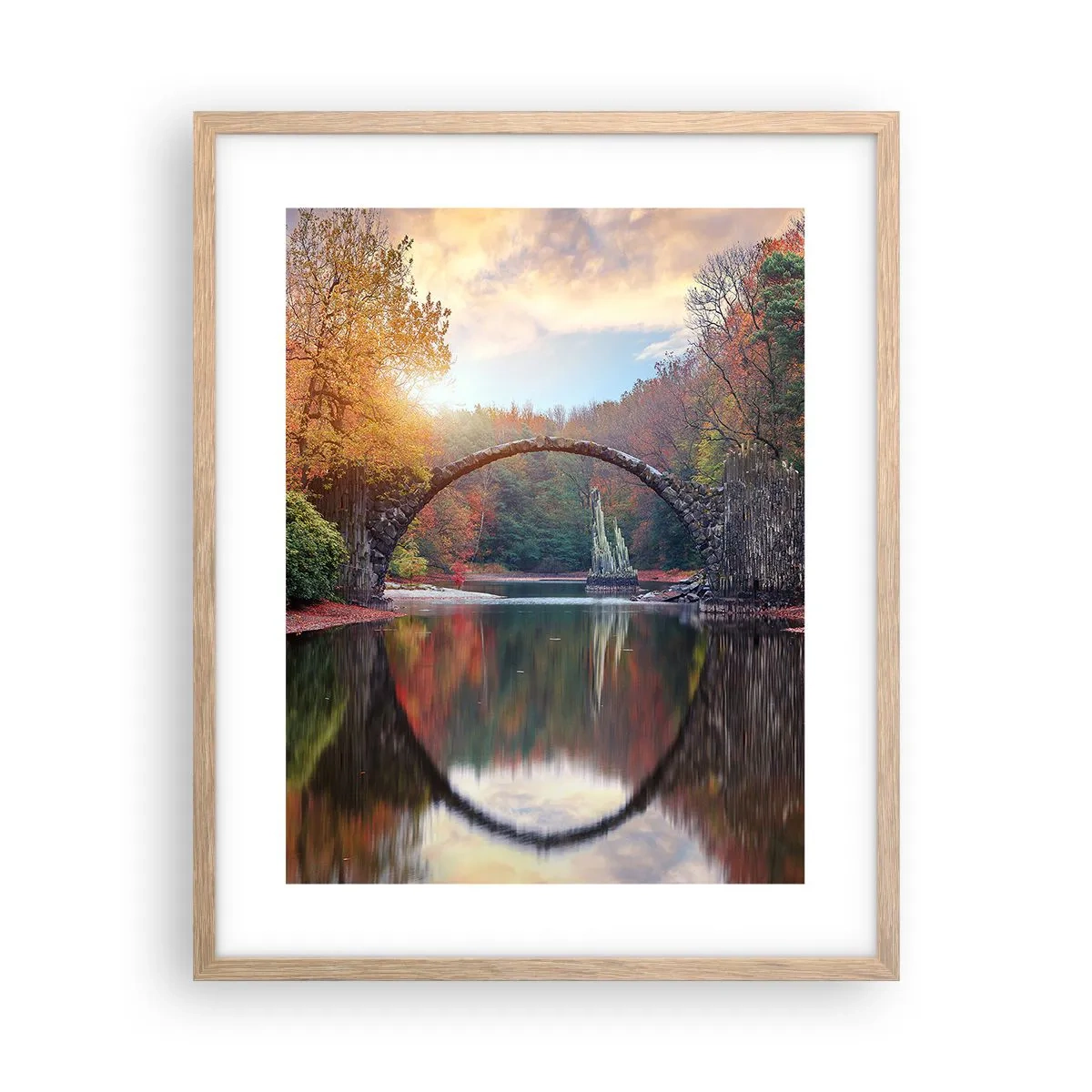Poster in light oak frame - On the Other Side of a Mirror - 40x50 cm