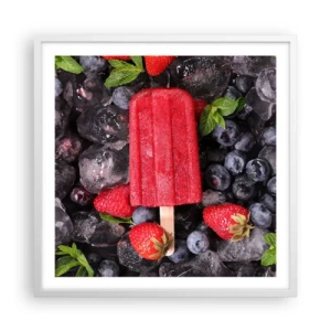 Poster in white frmae - Flavour of Hot Summer - 60x60 cm
