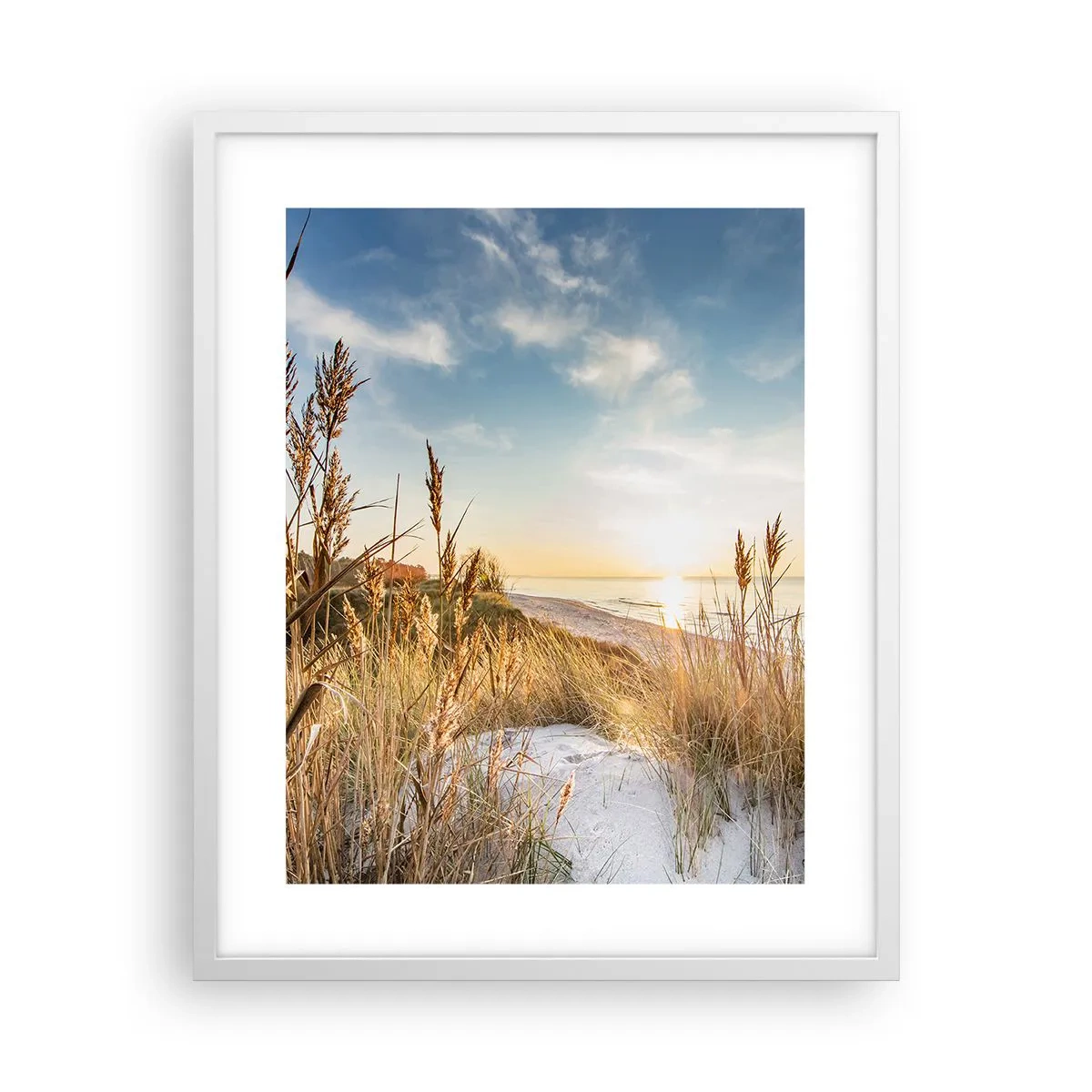 Poster in white frmae - Northern Beach - 40x50 cm