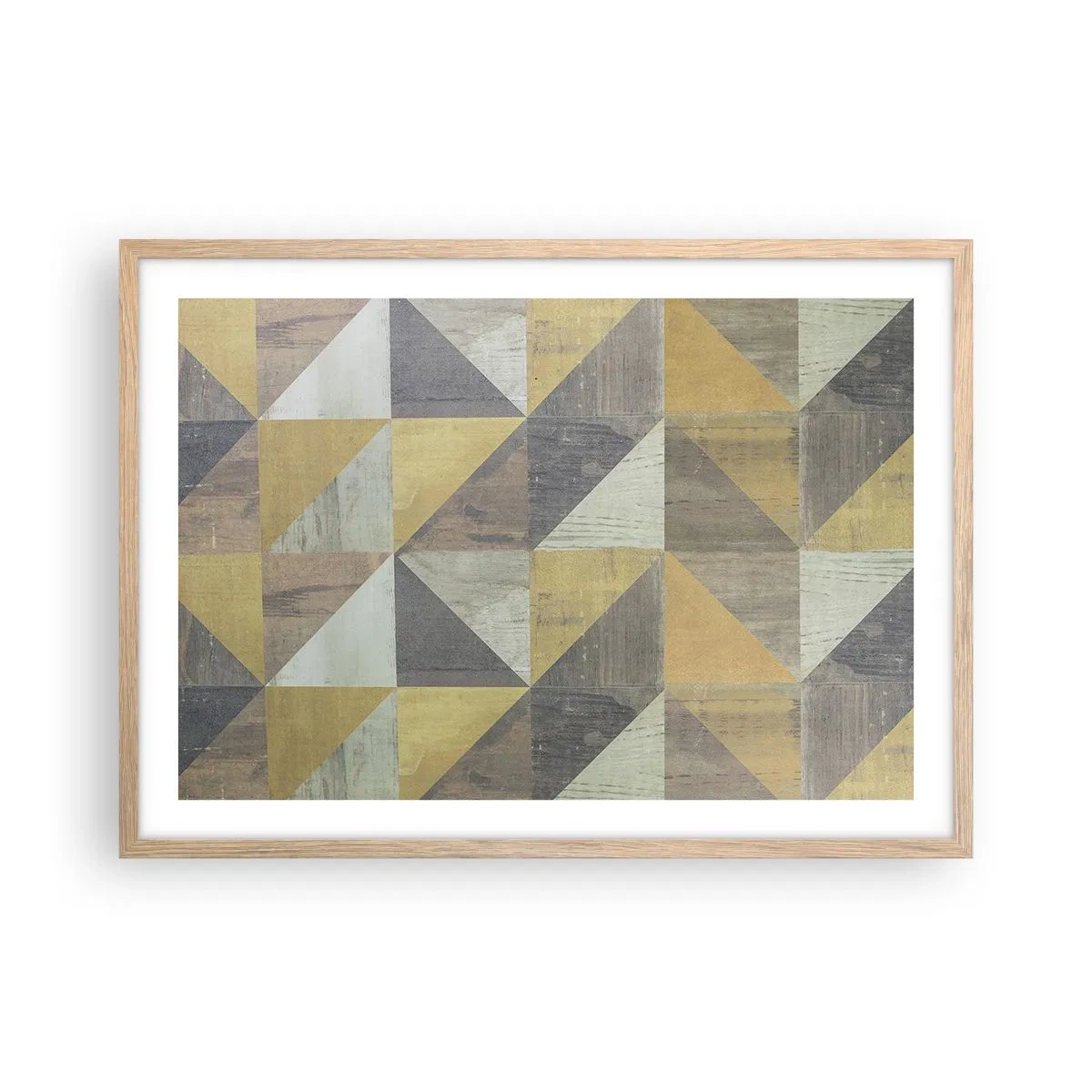 Poster in light oak frame - The Art. of Triangles - 70x50 cm