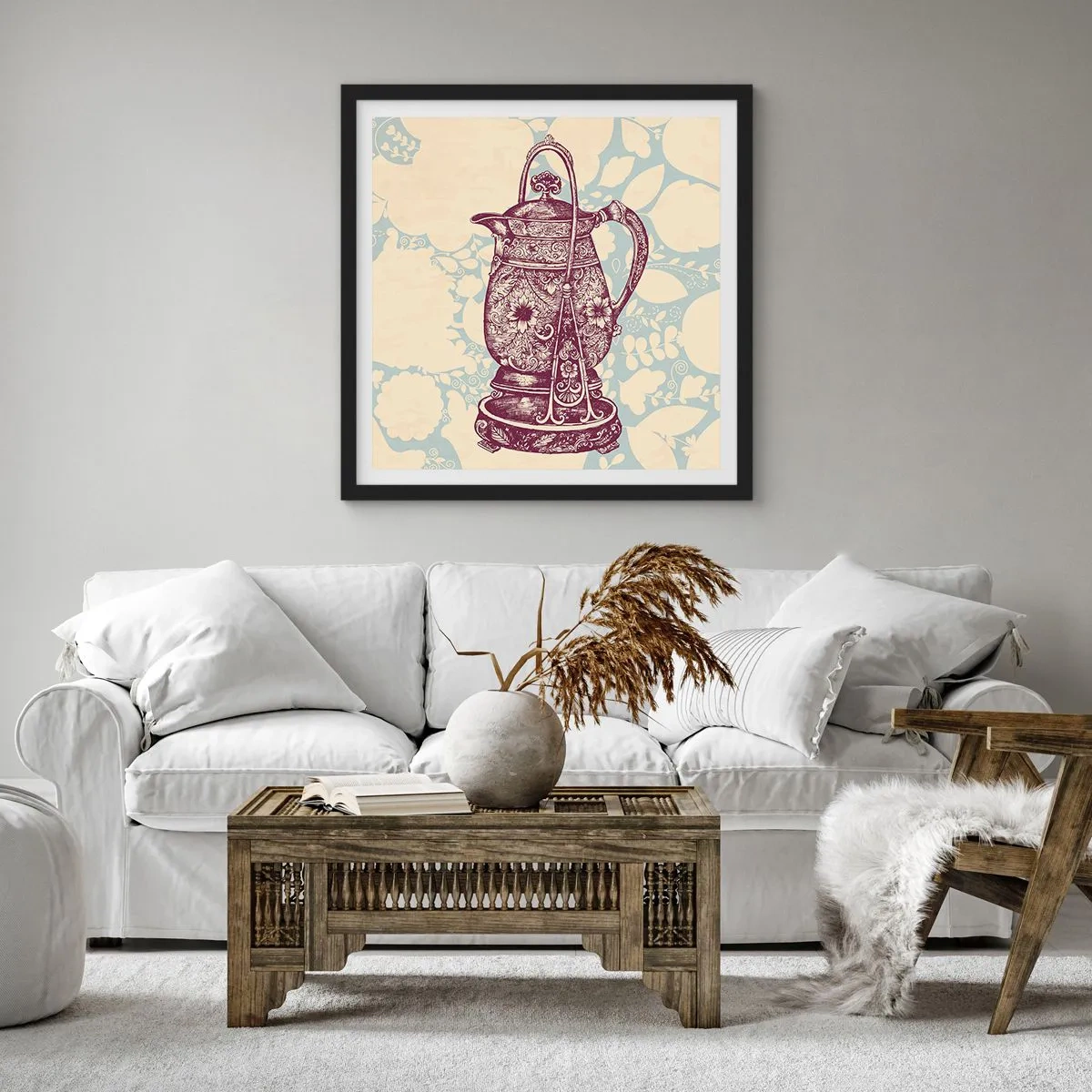 Poster in black frame - Beauty of Ordinary Life - 60x60 cm