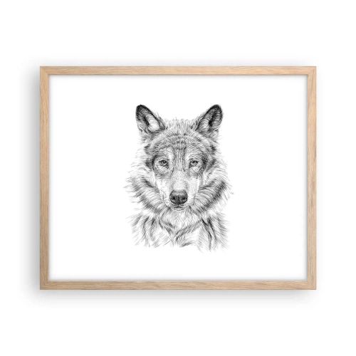 Poster in light oak frame - Born Leader - 50x40 cm