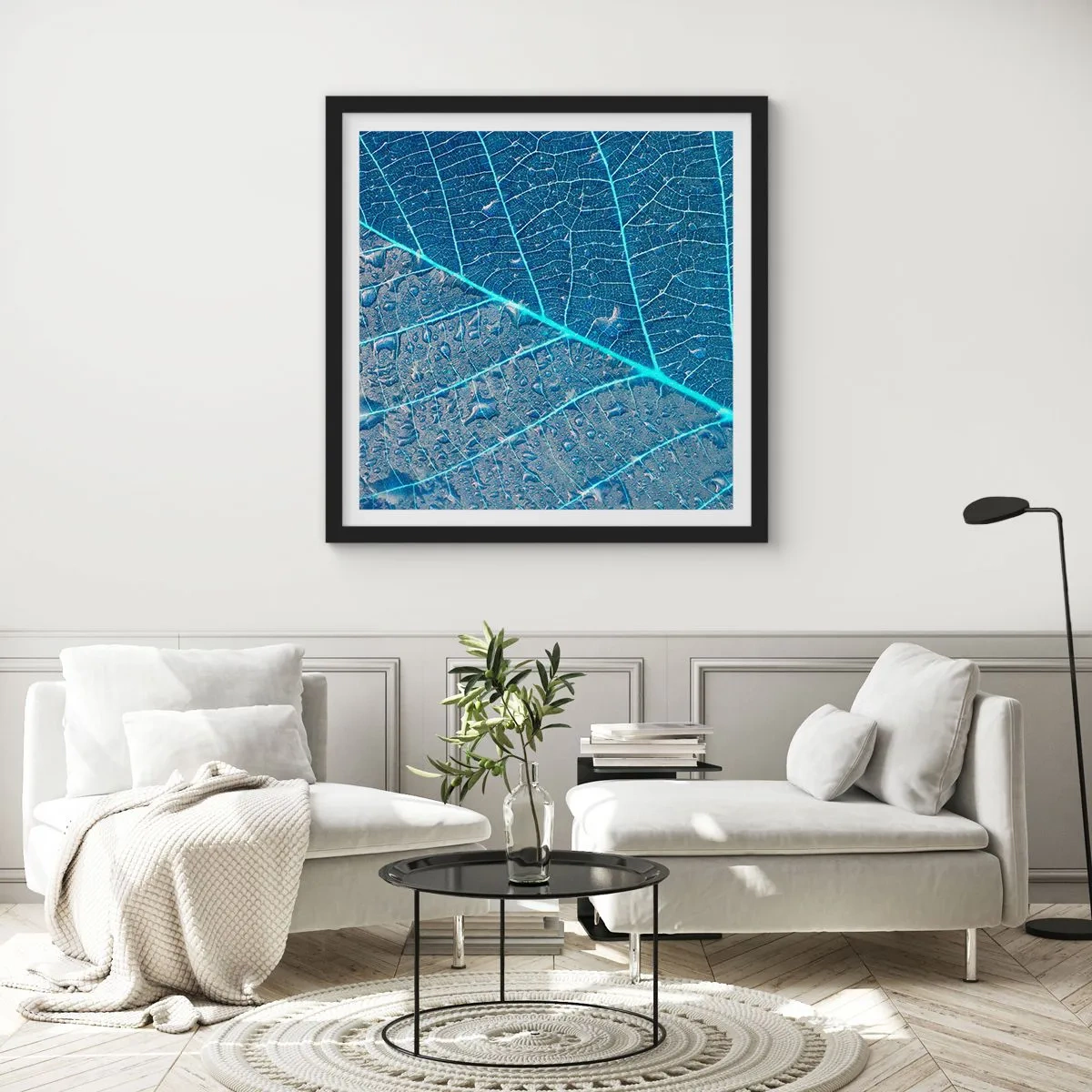 Poster in black frame - Life in the Blue - 30x30 cm