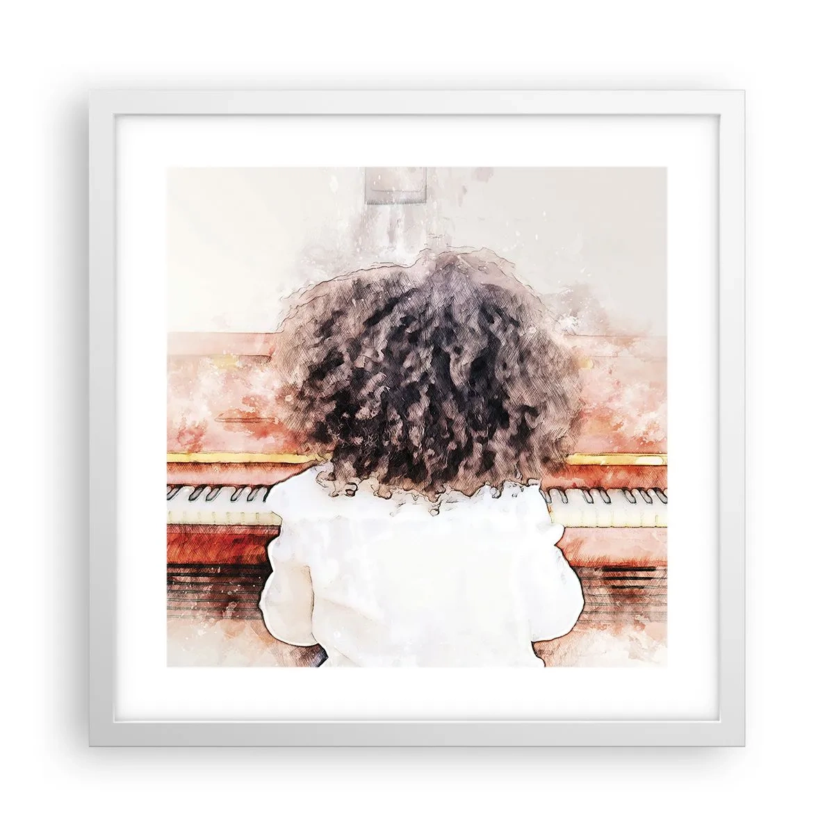 Poster in white frmae - In a New World - 40x40 cm