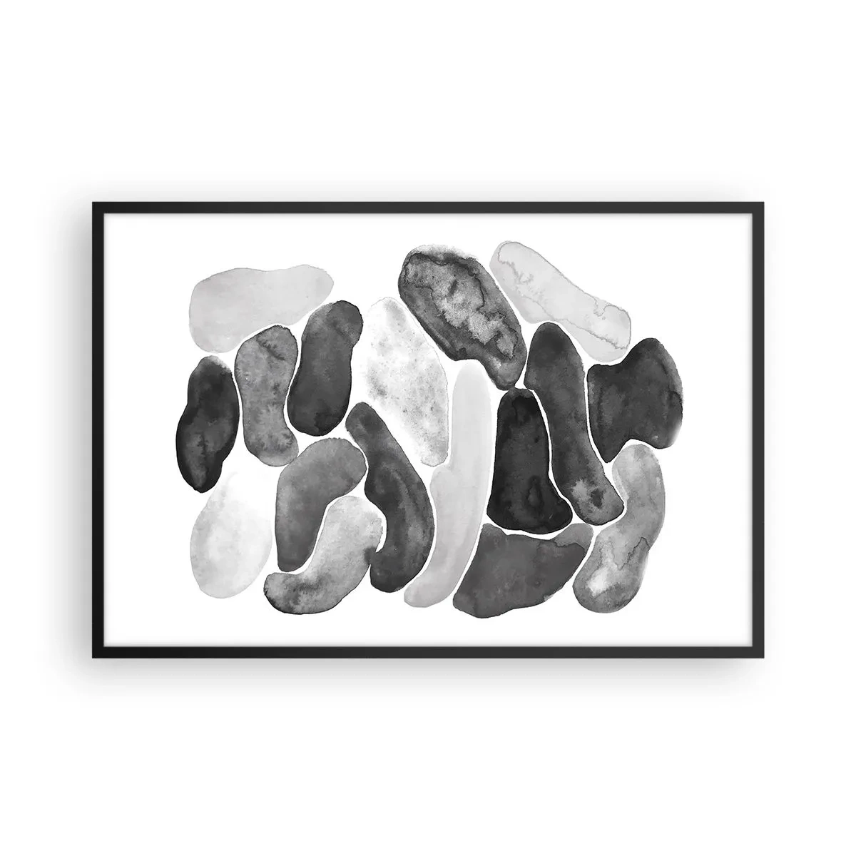 Poster in black frame - Stone Abstract - 91x61 cm